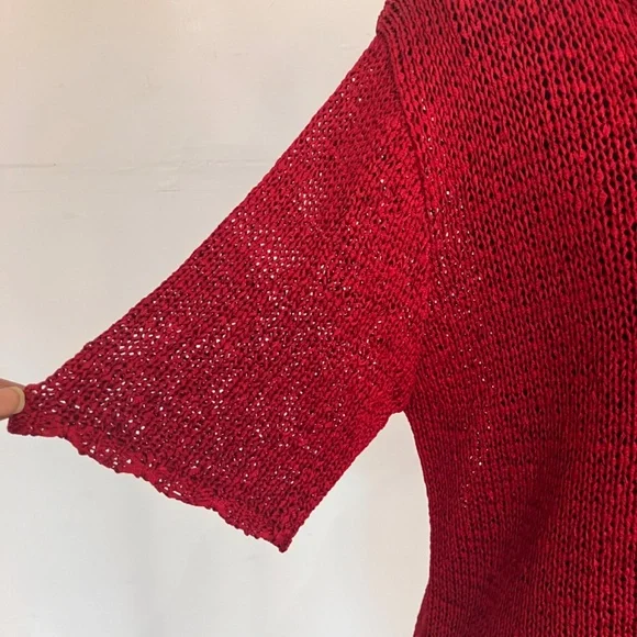 SAG Harbor cherry, red crochet cardigan - Picture 4 of 10